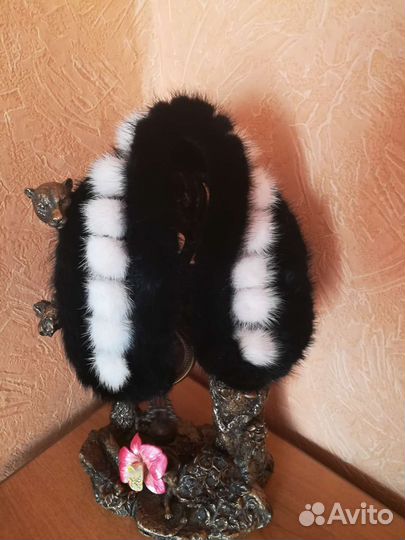 Повязка на голову из меха норки