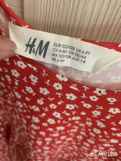 Платье для девочки hm 122-128