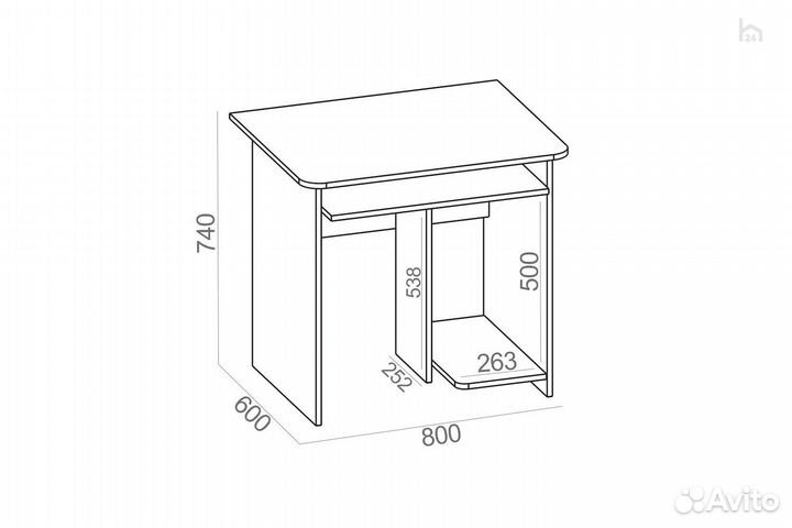 Стол компьютерный кст-21.1