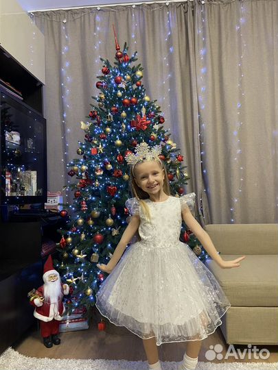Платье снежинки 104 110