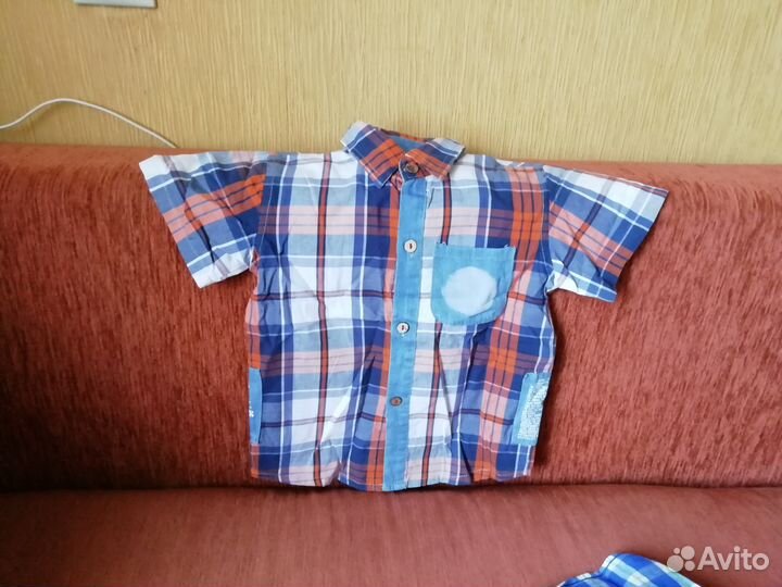 Рубашки с длинным и коротким рукавом р.110-116