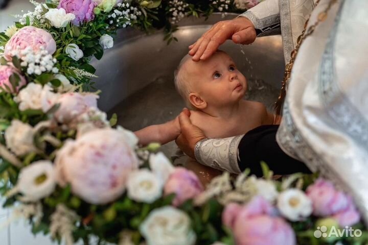 Украшение живыми цветами на Крещение, Венчание