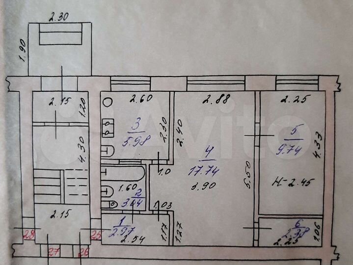 2-к. квартира, 41,9 м², 1/3 эт.
