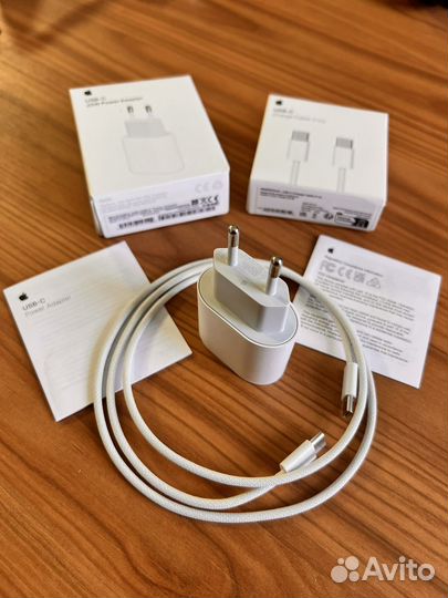 Блок быстрой зарядки iPhone 25W+кабель новые