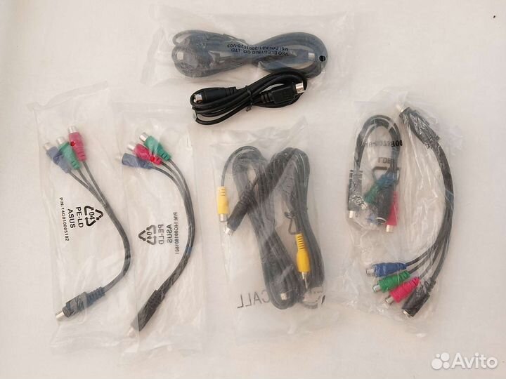 Кабели USB, RCA, S-Video, Ethernet, питание и др