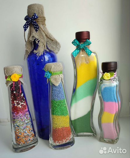 Бутылки для декора