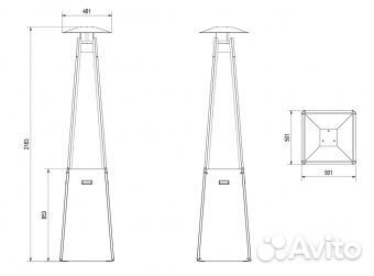 Газовый обогреватель umbrella (уличный) белый