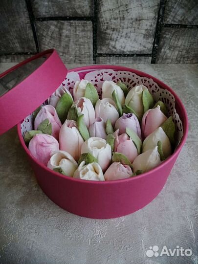 Сладкий букет из зефира в подарок маме