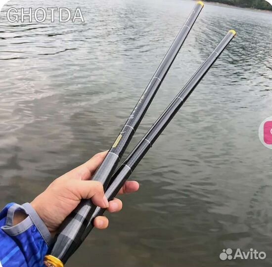 Удочка телескопическая 6.3м,спининговая 2.1м/новые