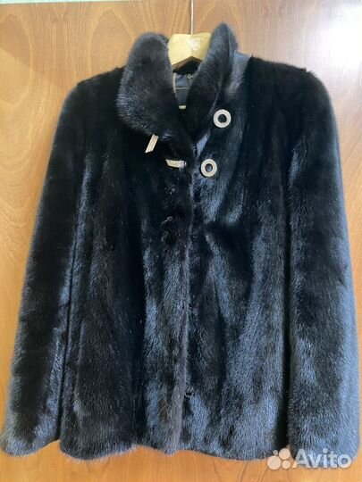 Шуба норковая 46 48 черная