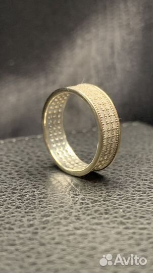 Кольцо 750 белое золото