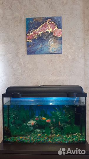 Картина акрилом на холсте абстракция