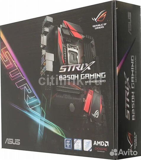 Asus strix B250H + проц G3900 + DDR4 8GB + кулер