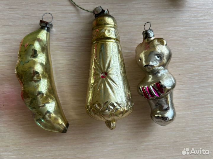 Елочные игрушки стекло СССР