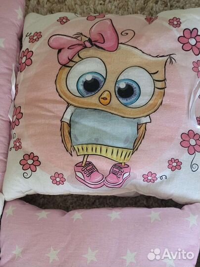 Бортики в кроватку для девочки