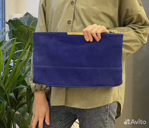 Сумка Zara натуральная замша клатч