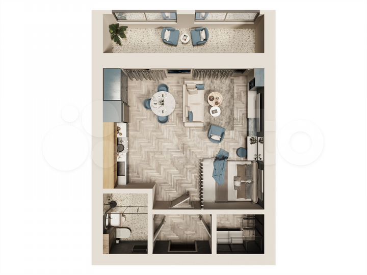 Квартира-студия, 35,2 м², 7/9 эт.