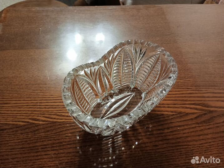 Хрустальный салатник конфетница СССР