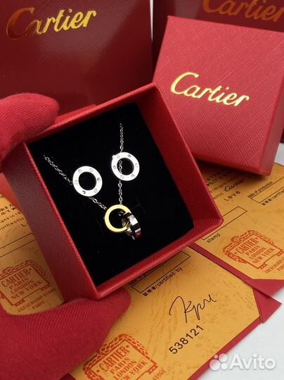 Серьги и колье Cartier