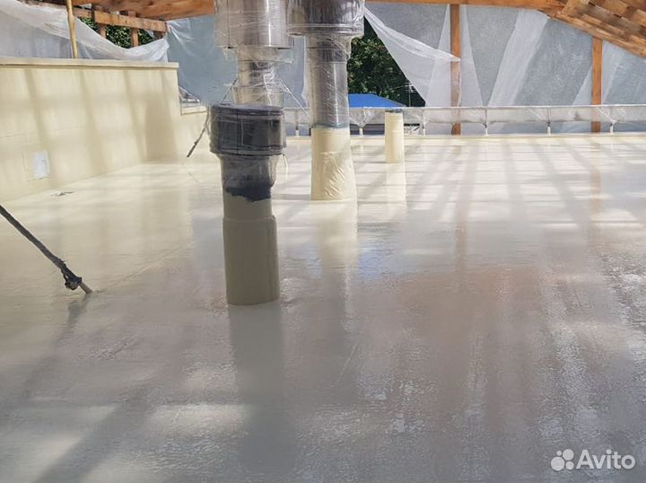 Гидроизоляция полимочевиной плоской кровли