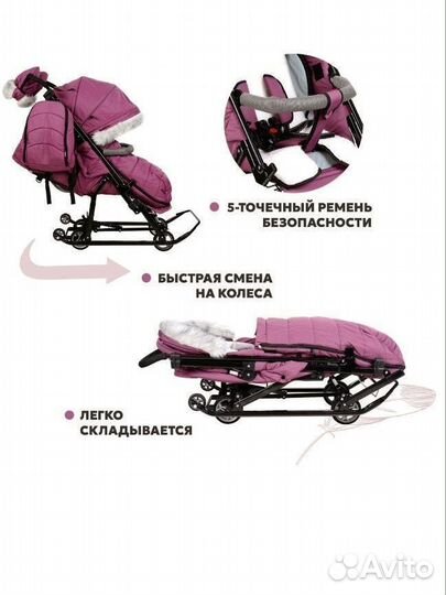 Санки коляска Nika новые