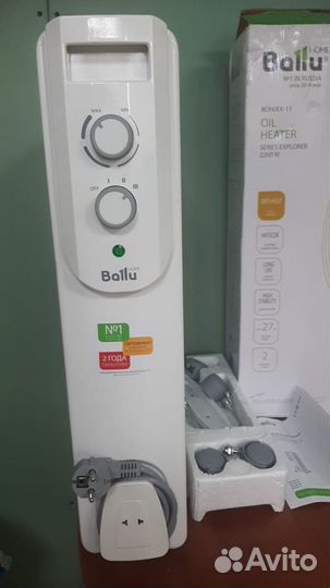 Новый масляный радиатор 9 секций балу