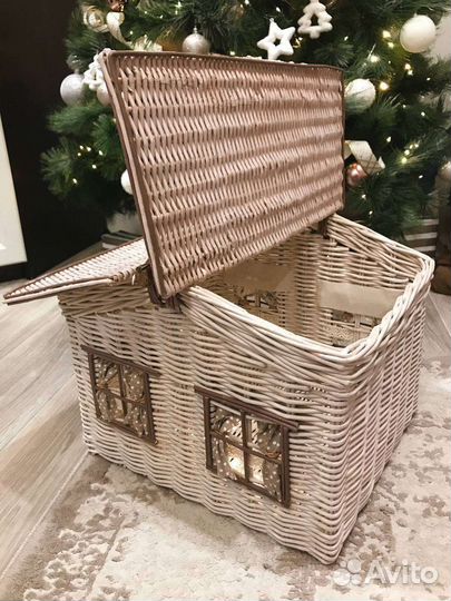 Корзина для хранения игрушек. Бумажная лоза
