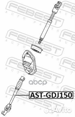 Вал карданный toyota cruiser prado 17- рулевой