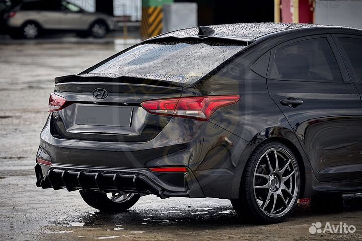 Тюнинг спойлер Хендай Солярис 2