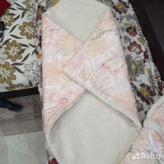 Меховой конверт в коляску овчина