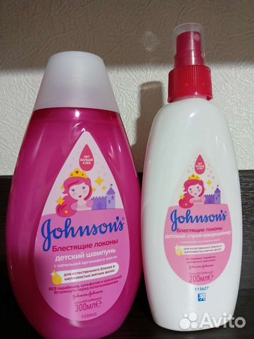 Детский шампунь и спрей кондиционер Johnson's baby