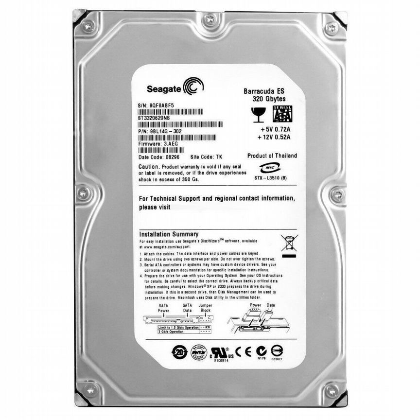 [ST3320620NS] Жесткий Диск Seagate 320gb Sata2 3.5" St3320620ns