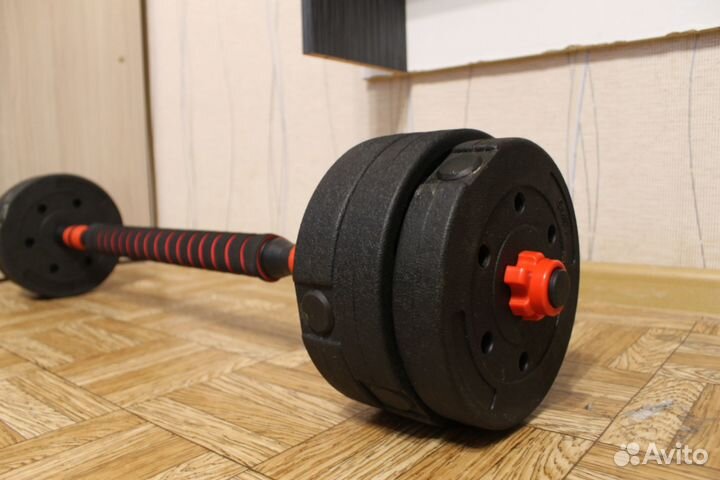 Новые гантели, разборные + штанга 20кг