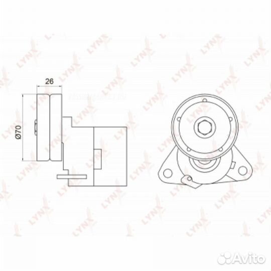 Lynxauto PT-3031 Натяжитель ремня навесного оборудования