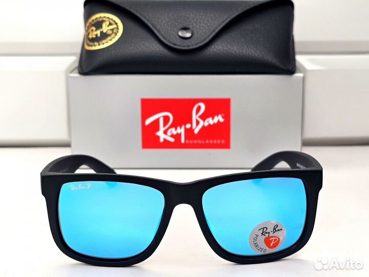 Очки Ray Ban 4165 Justin Синие Зеркальные