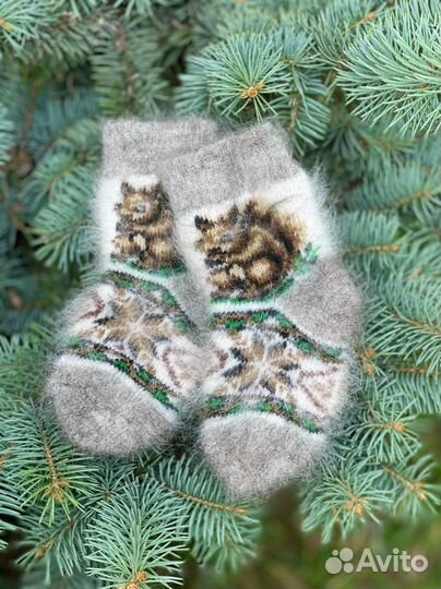 Детские пуховые носки 11-13 см