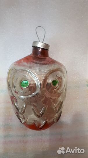 Елочные игрушки СССР совы филин попугай ретро