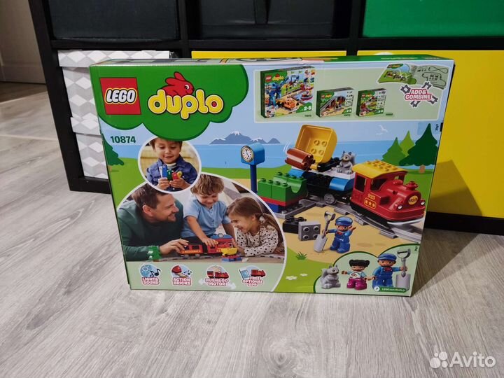 Новый) Lego duplo 10874 Поезд на паровой тяге