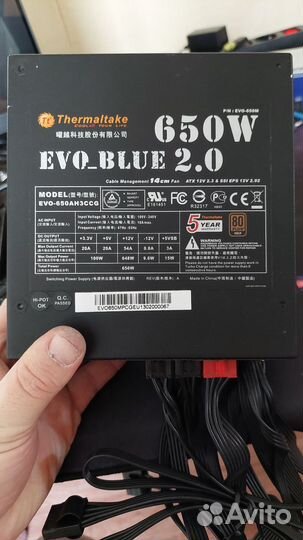 Блок питания Thermaltake EVO Blue EVO-650M Gold