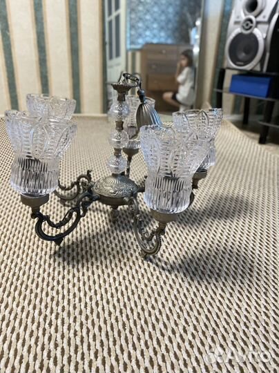 Люстра старинная бронза