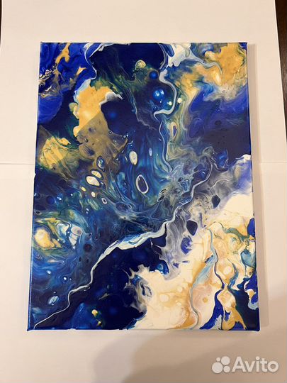 Картина в интерьер абстракция флюид-арт