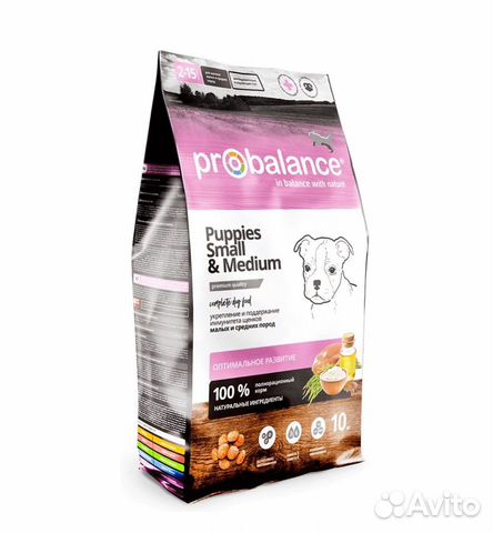 Корм д/щенков малых и средних пород