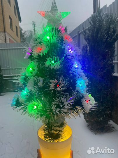 Светодиодная елка в горшке