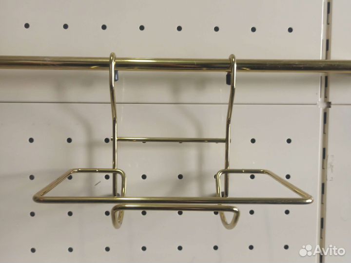 Полка для бумаги на рейлинг, цвет золото