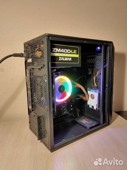 Пк для работы и игрушек. Ryzen 2200G, 16gb озу,SSD