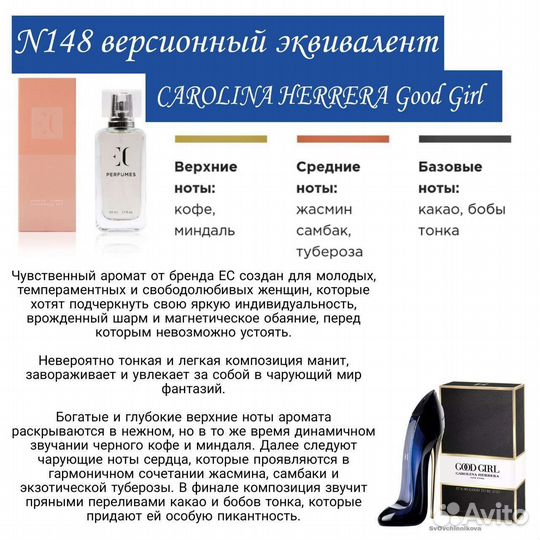 Духи ес 148 Carolina Herrera Good Girl