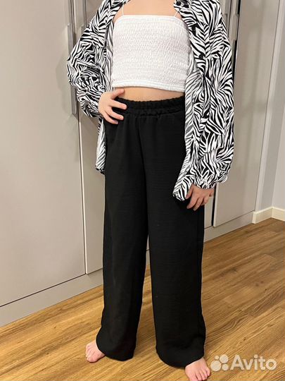 Костюм тройка (топ+рубаха/блуза+брюки) новый