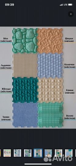 Ортопедический массажный детский коврик ортодон