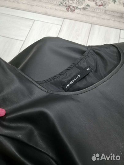 Платье сарафан из экокожи