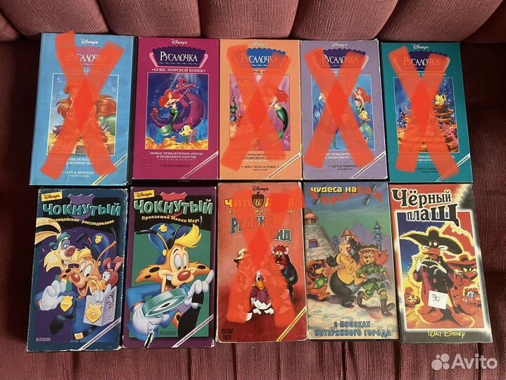 Видеокассеты vhs с мультфильмами